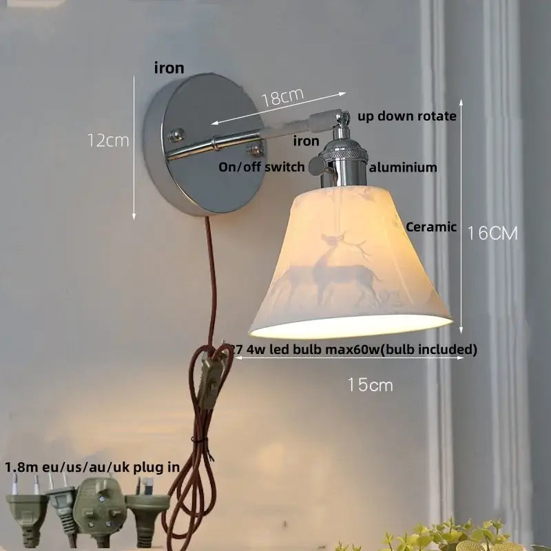 Chrome Ribbed Glass Lamp