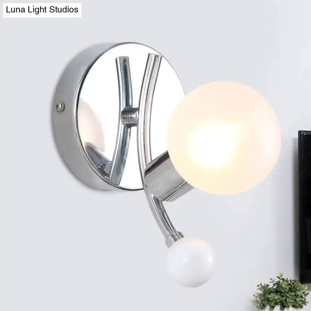 Chrome Globe Wall Sconce