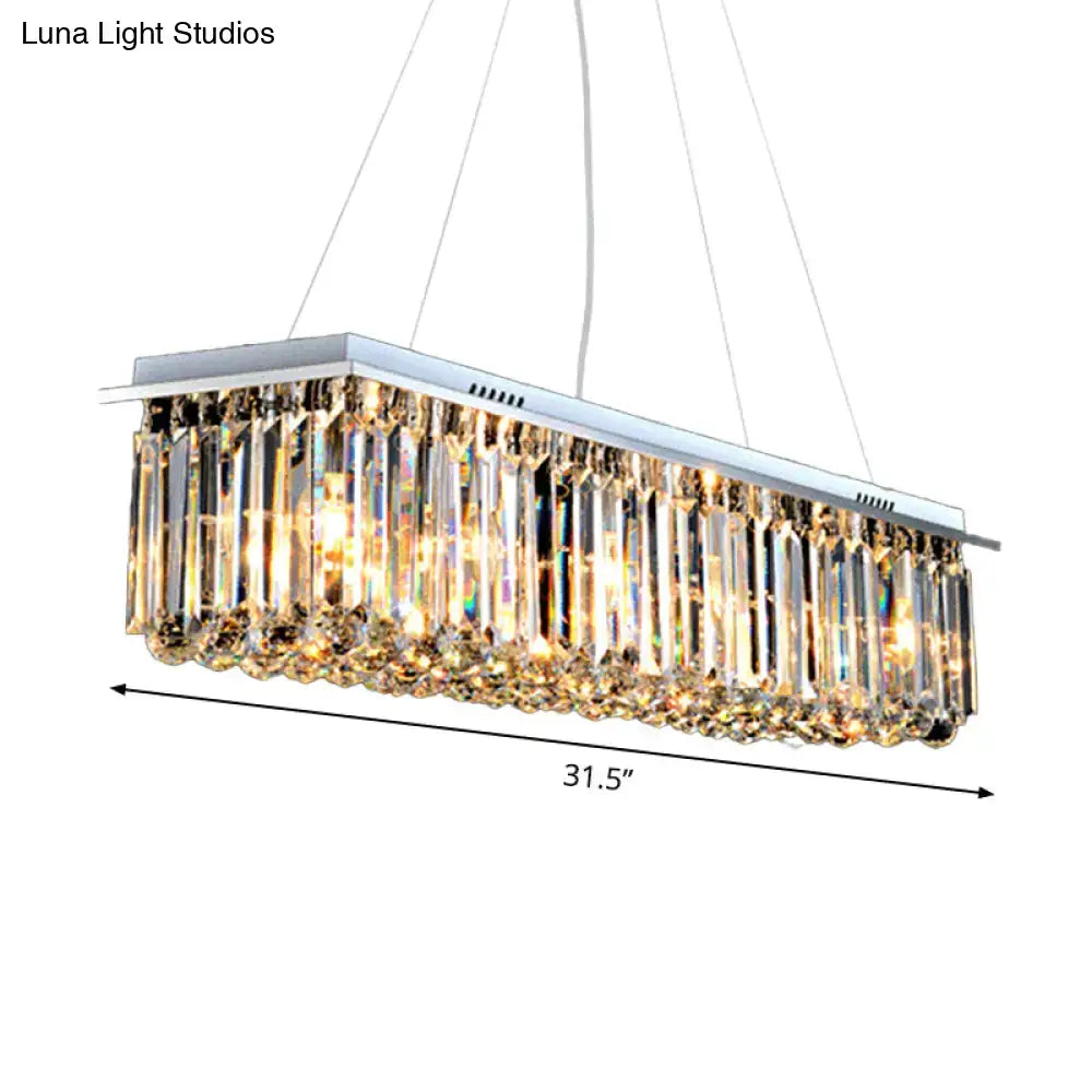 Stainless Steel Crystal Chandelier