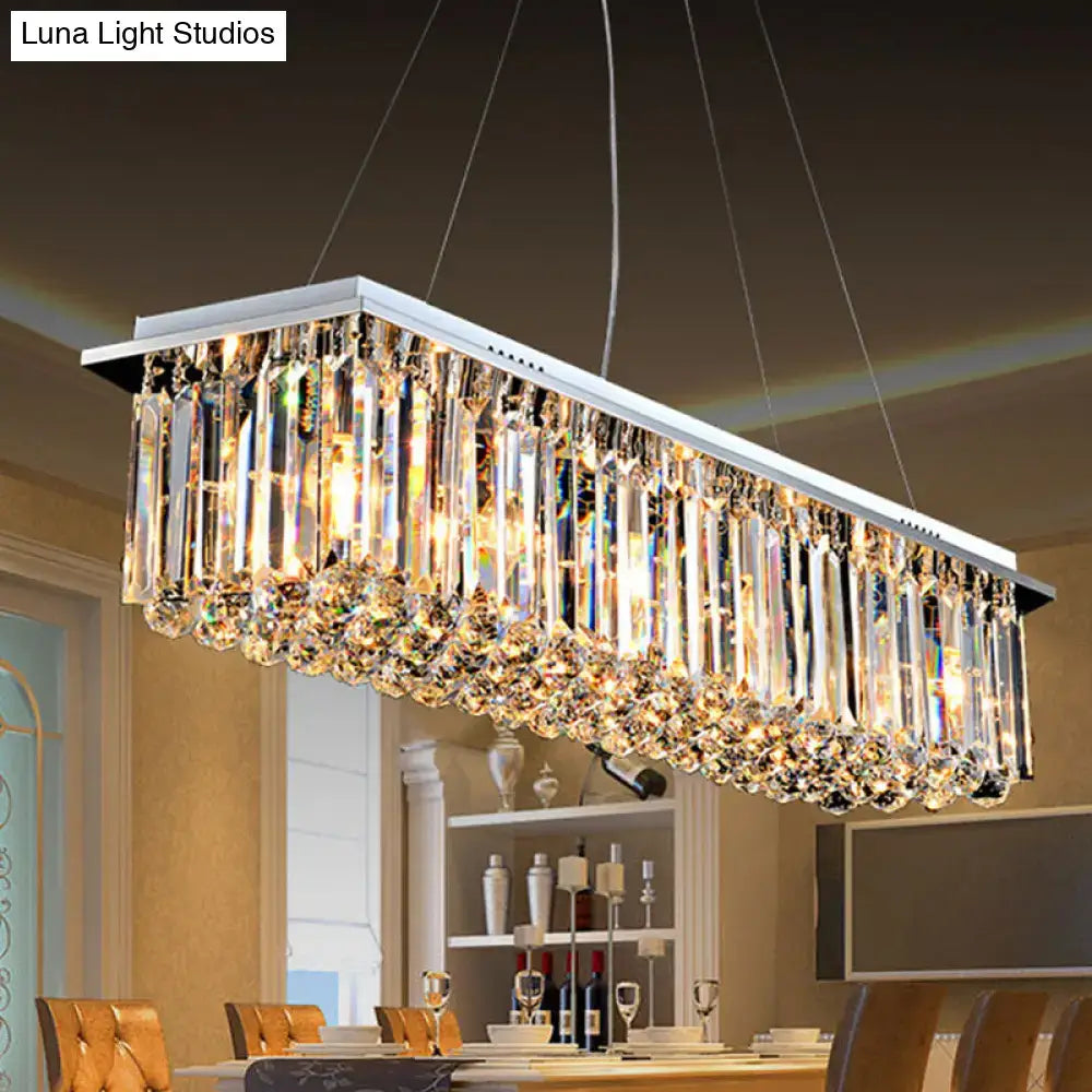 Stainless Steel Crystal Chandelier
