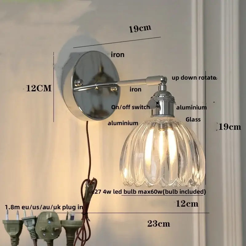 Chrome Ceramic Wall Sconce