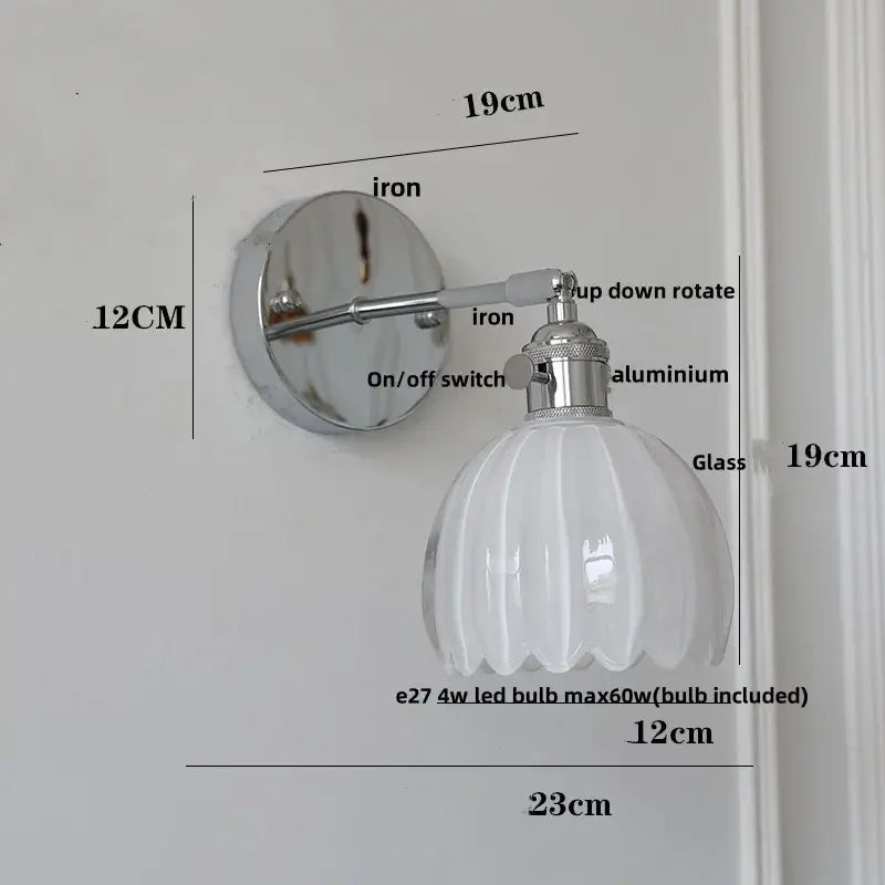 Chrome Ceramic Wall Sconce