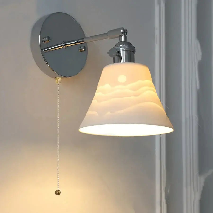 Chrome Ceramic Wall Sconce