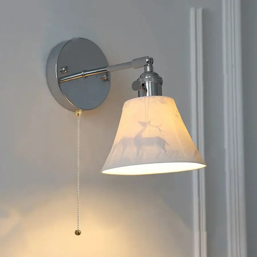 Chrome Ceramic Wall Sconce