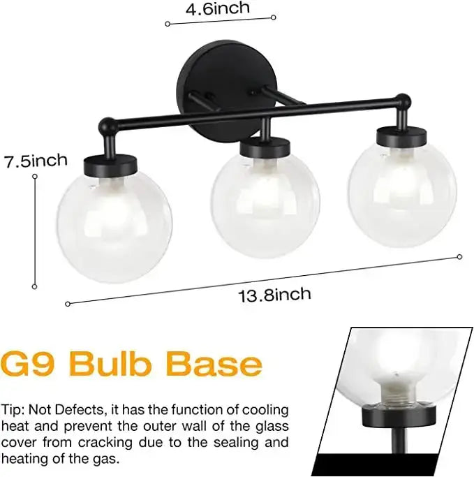 Chrome Iron Vanity Wall Lamp
