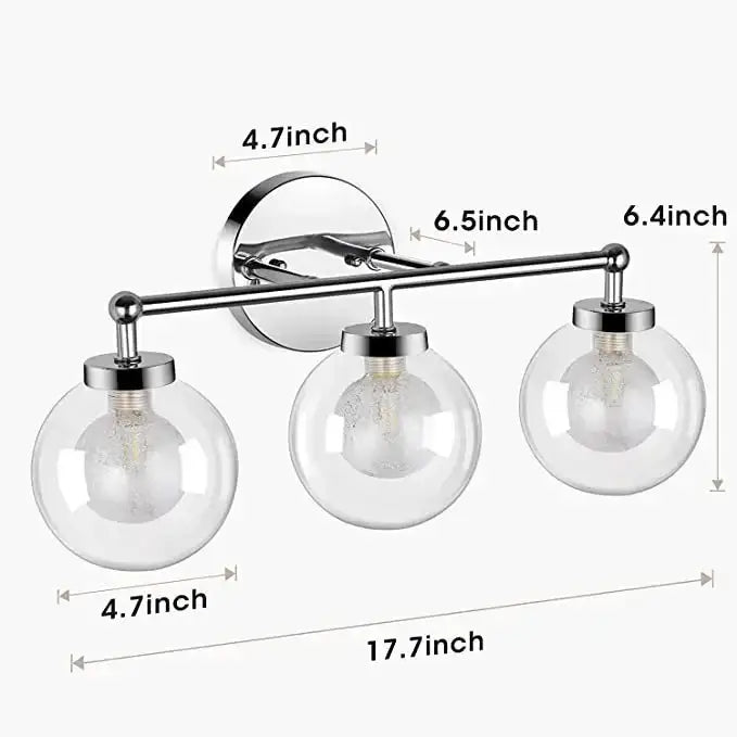 Chrome Iron Vanity Wall Lamp