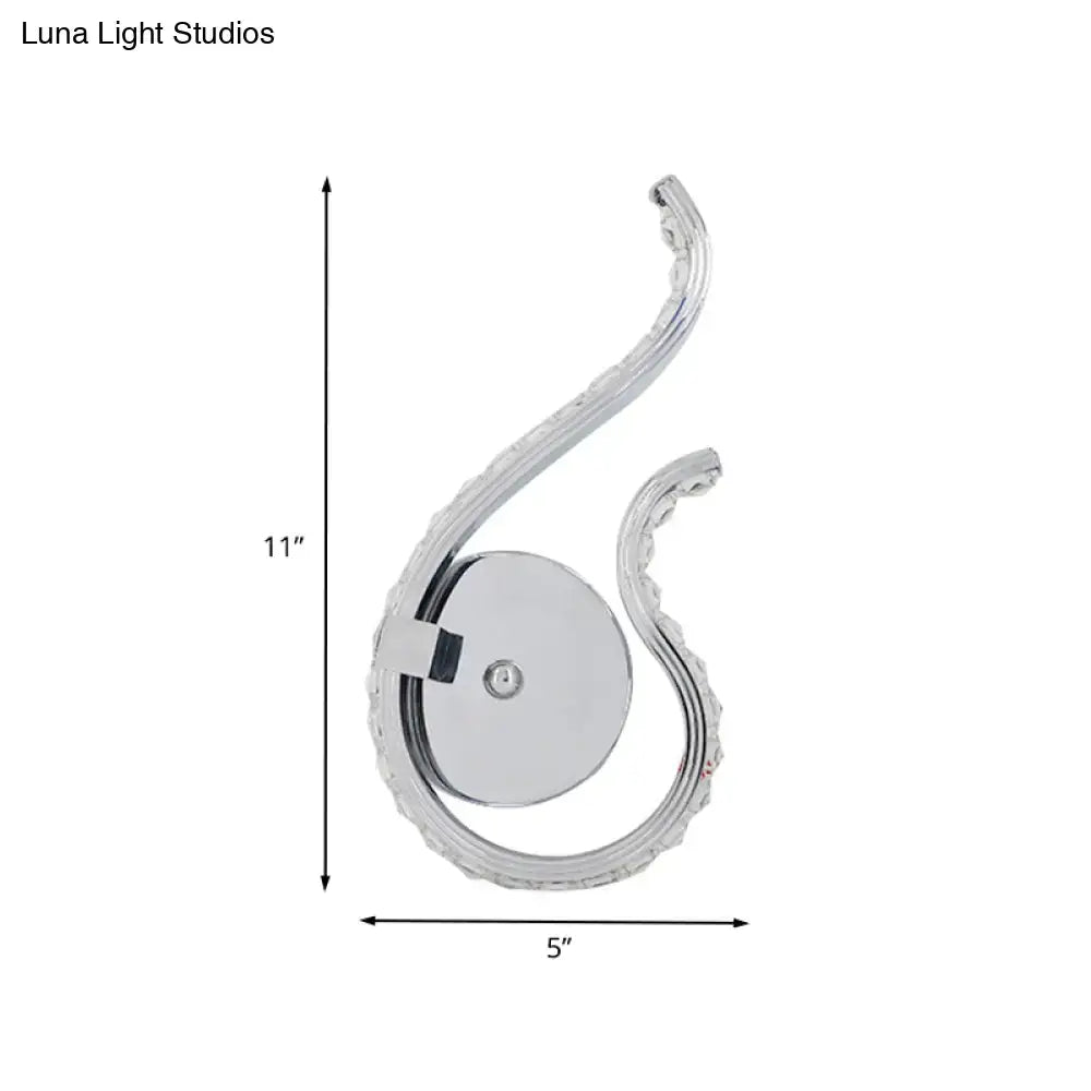 Chrome Twist Wall Sconce