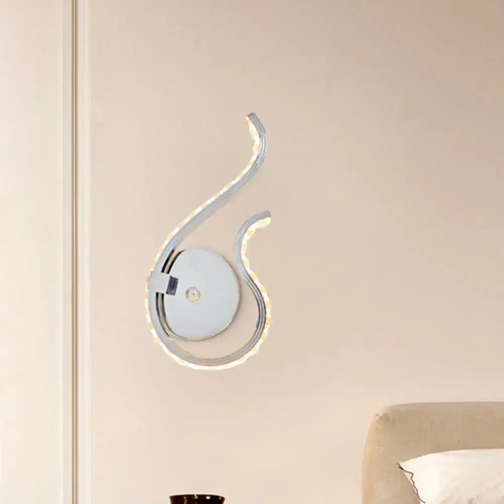 Chrome Twist Wall Sconce