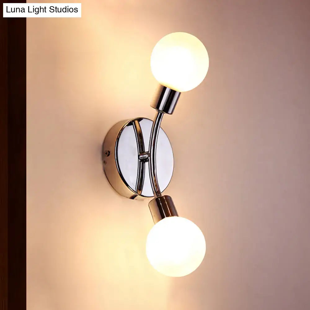Chrome Glass Sconce Light