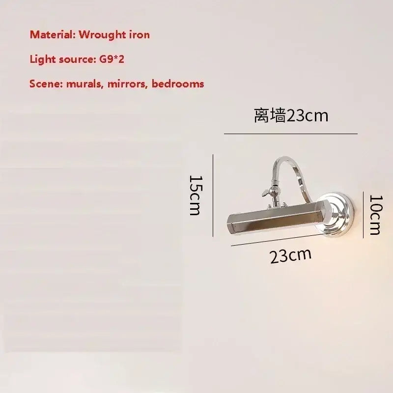 Chrome Gold Mirror Wall Light