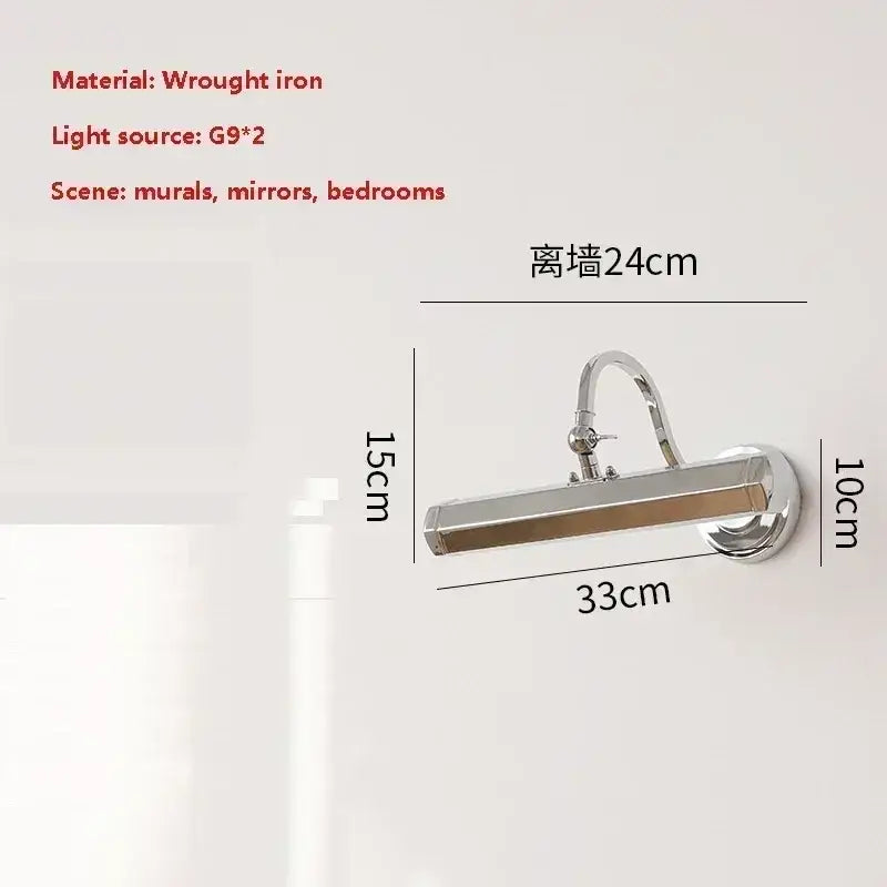 Chrome Gold Mirror Wall Light