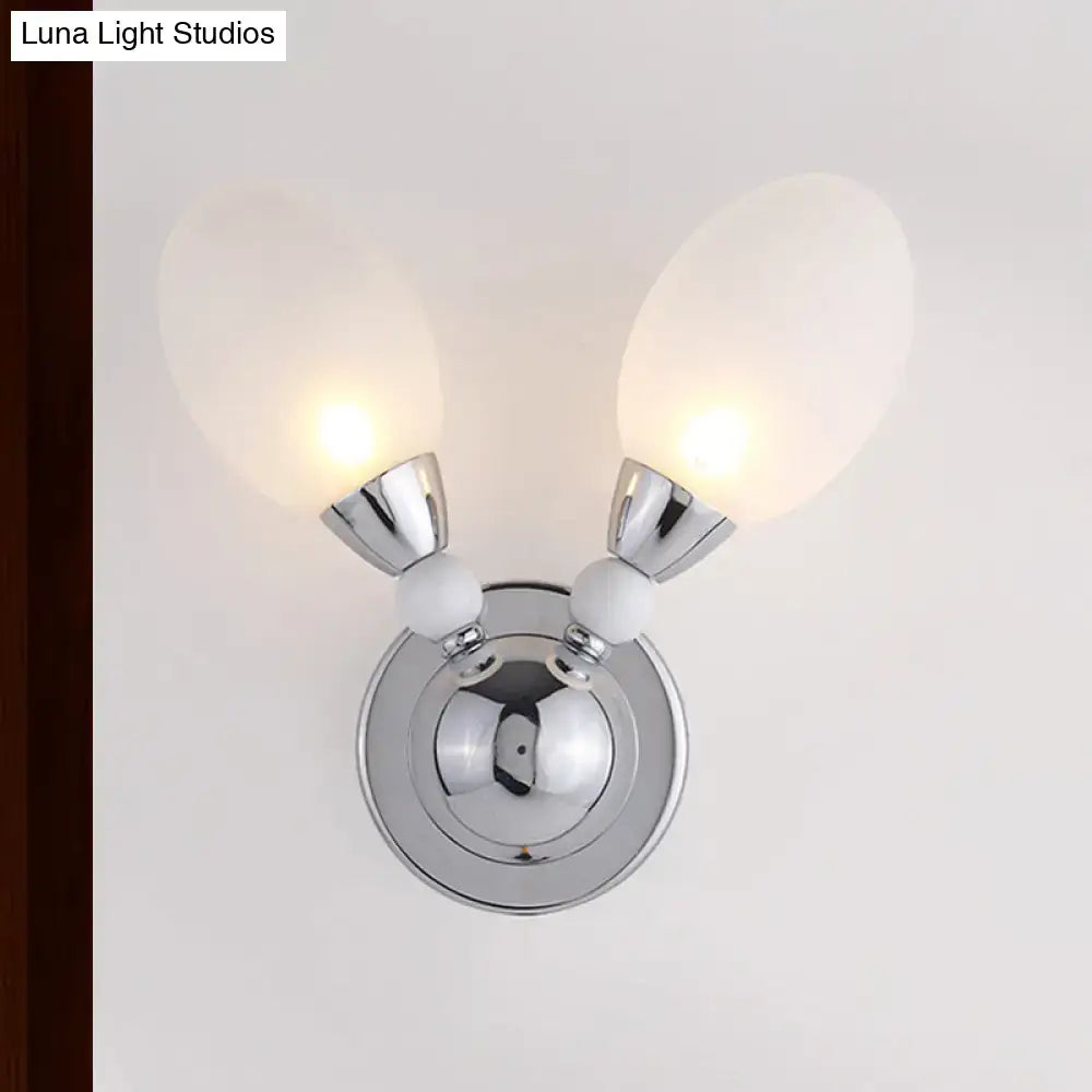 Chrome Glass Dual-Light Wall Sconce