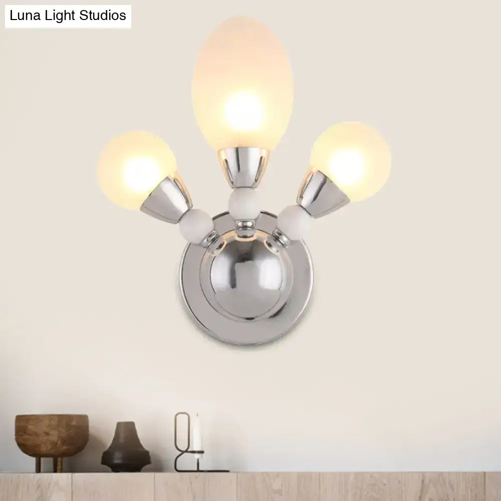 Chrome Glass Dual-Light Wall Sconce