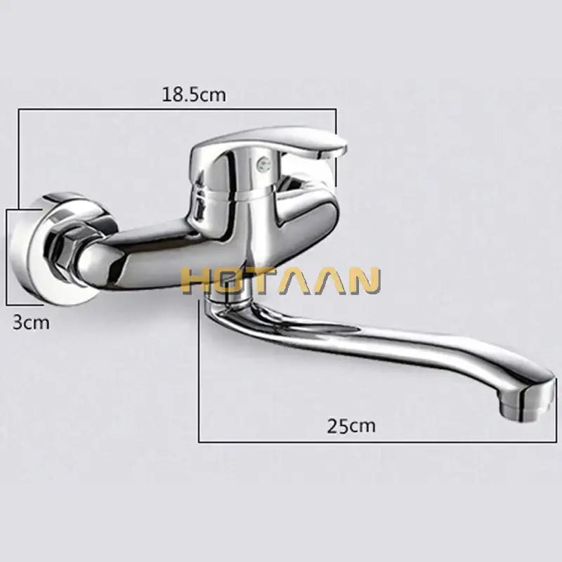 Chrome Curved Kitchen Tap