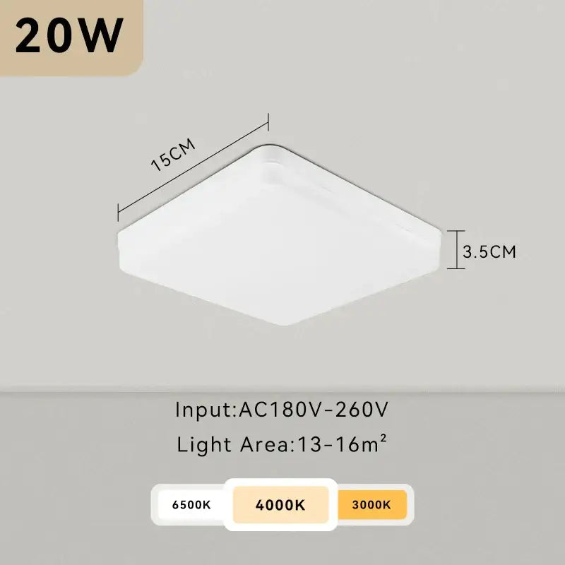 Black LED Circular Bathroom Ceiling Light