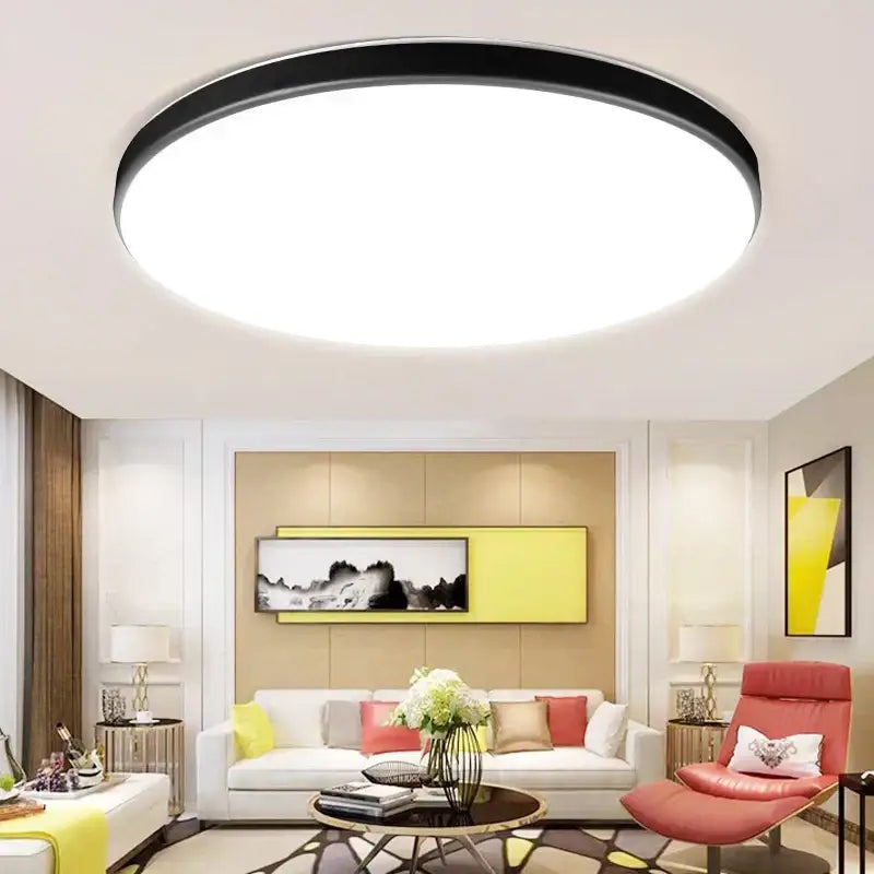 Black LED Circular Bathroom Ceiling Light