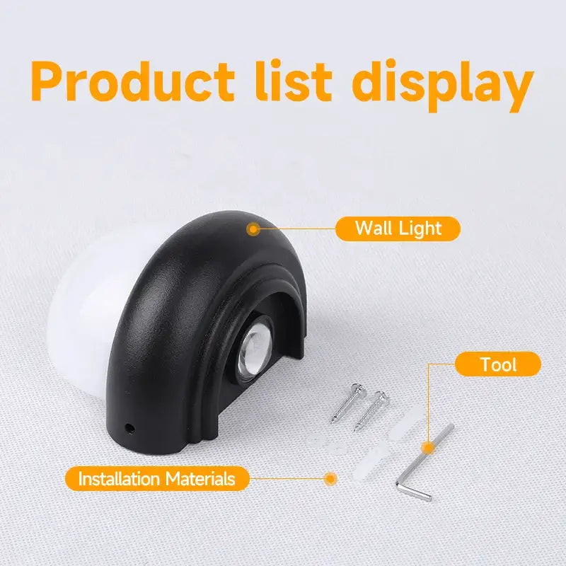 Black Acrylic LED Wall Light