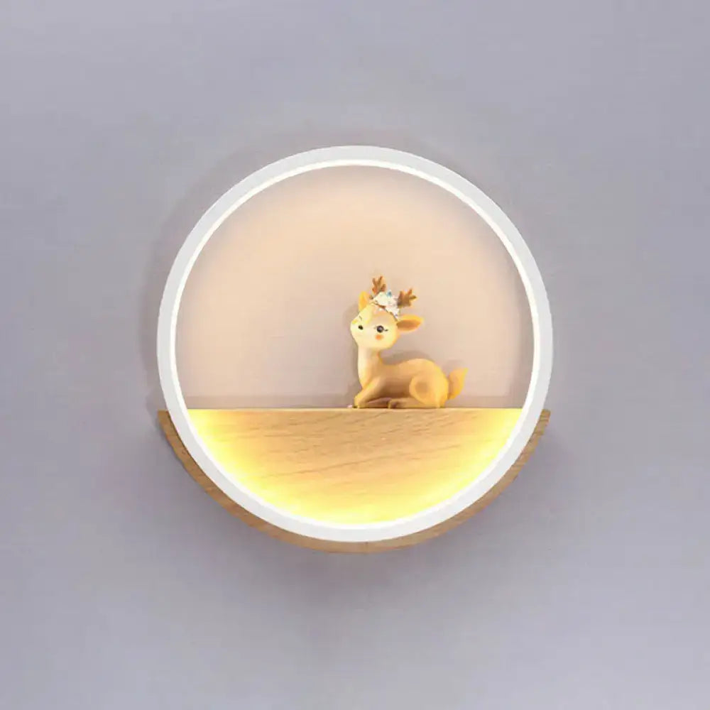 Black Deer Wall Light