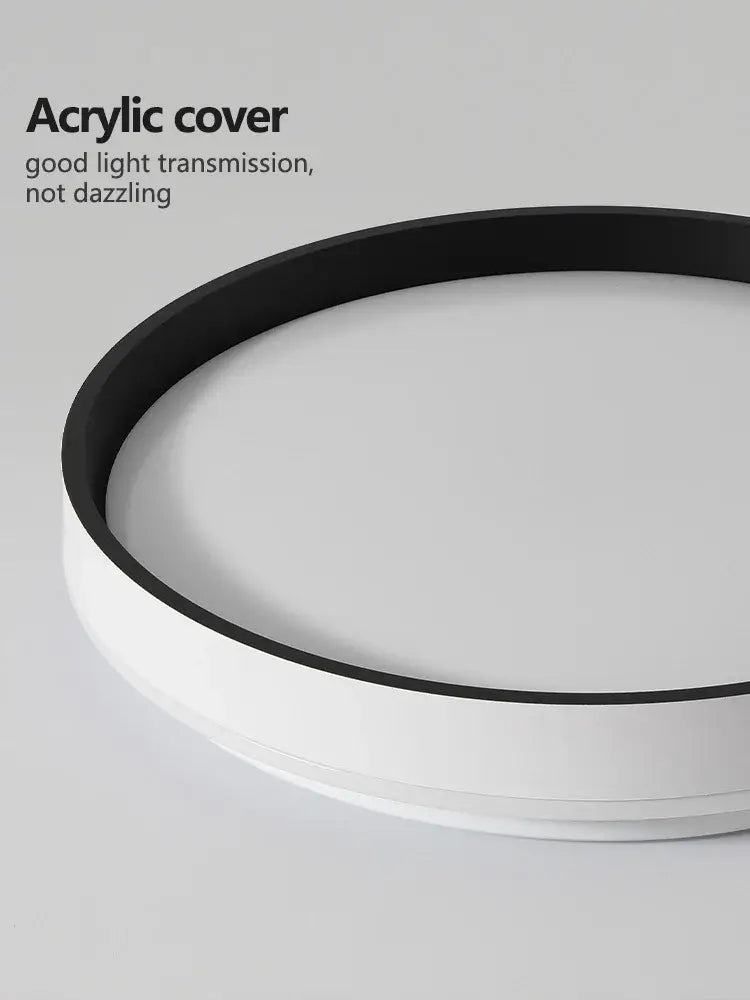 Black White LED Ceiling Lamp Dimmable Walnut