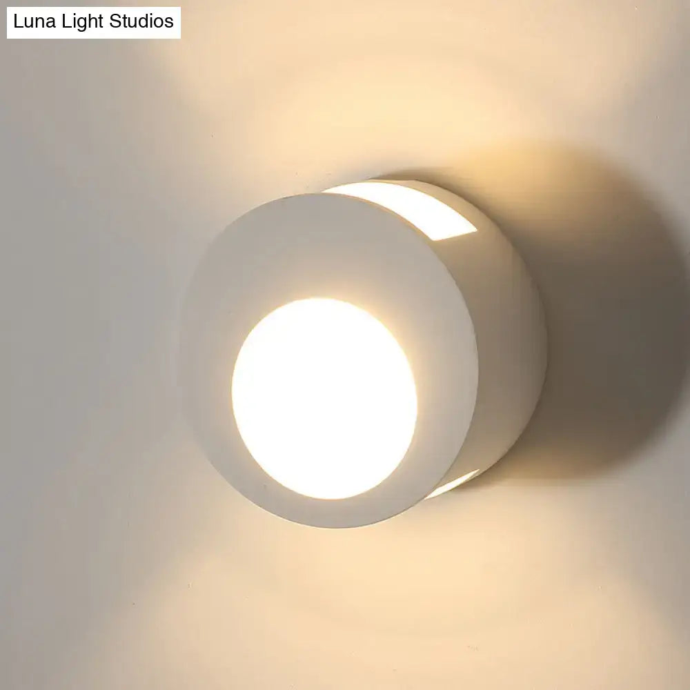 White Gypsum LED Wall Sconce