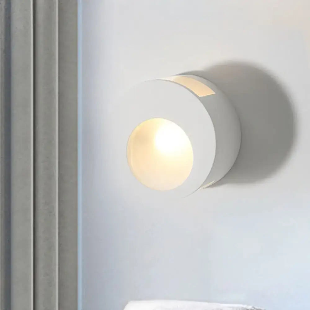 White Gypsum LED Wall Sconce