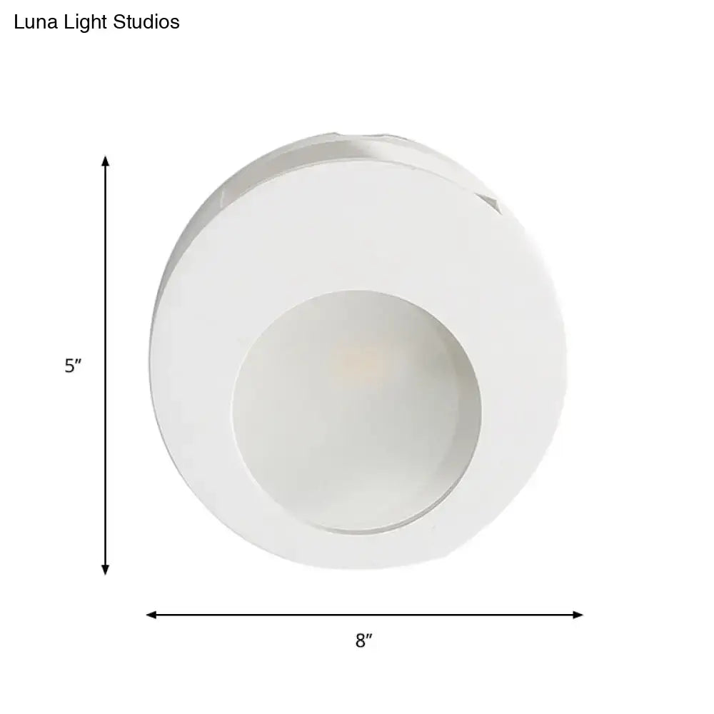 White Gypsum LED Wall Sconce