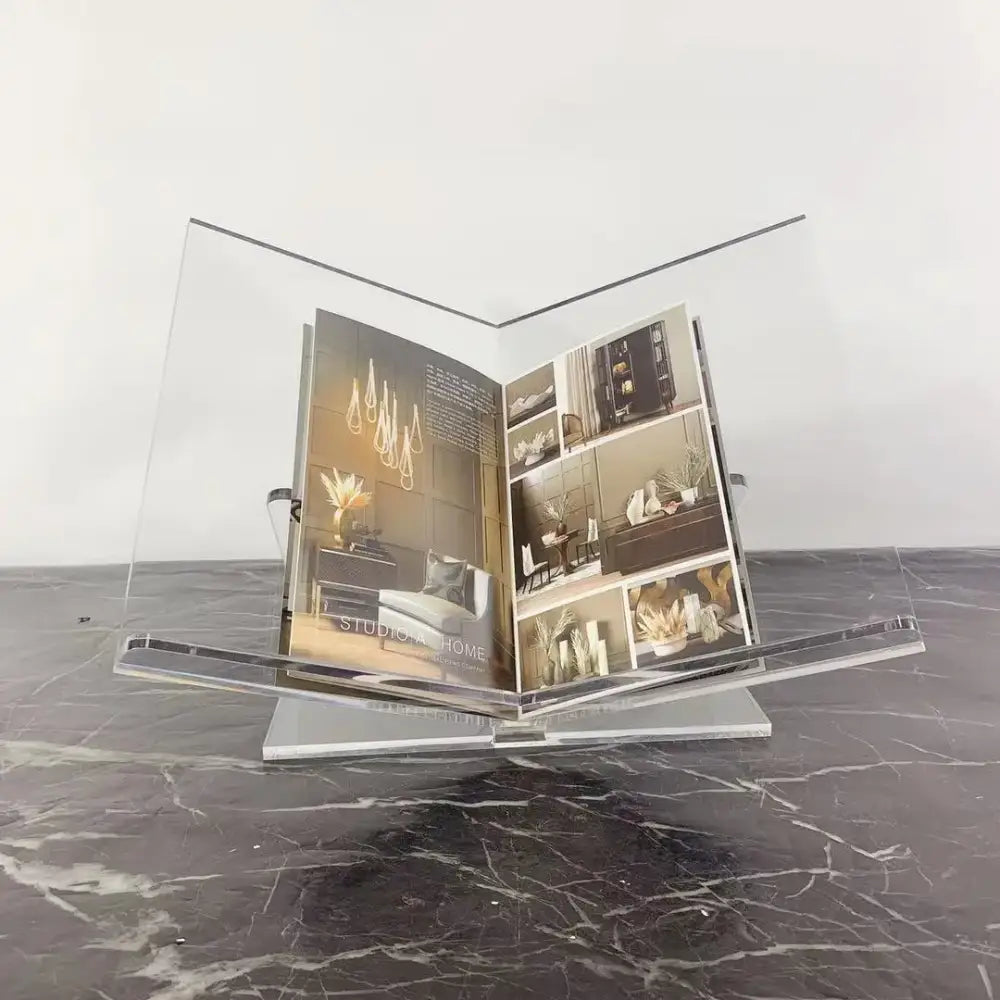 Acrylic Geometric Magazine Rack