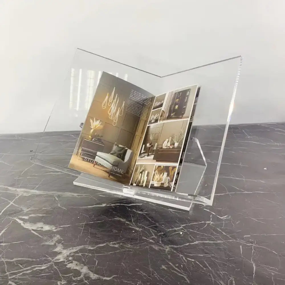 Acrylic Geometric Magazine Rack
