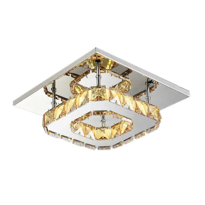 Amber Crystal LED Ceiling Light