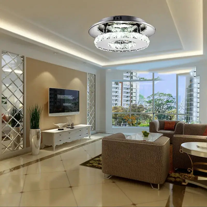 Amber Crystal LED Ceiling Light
