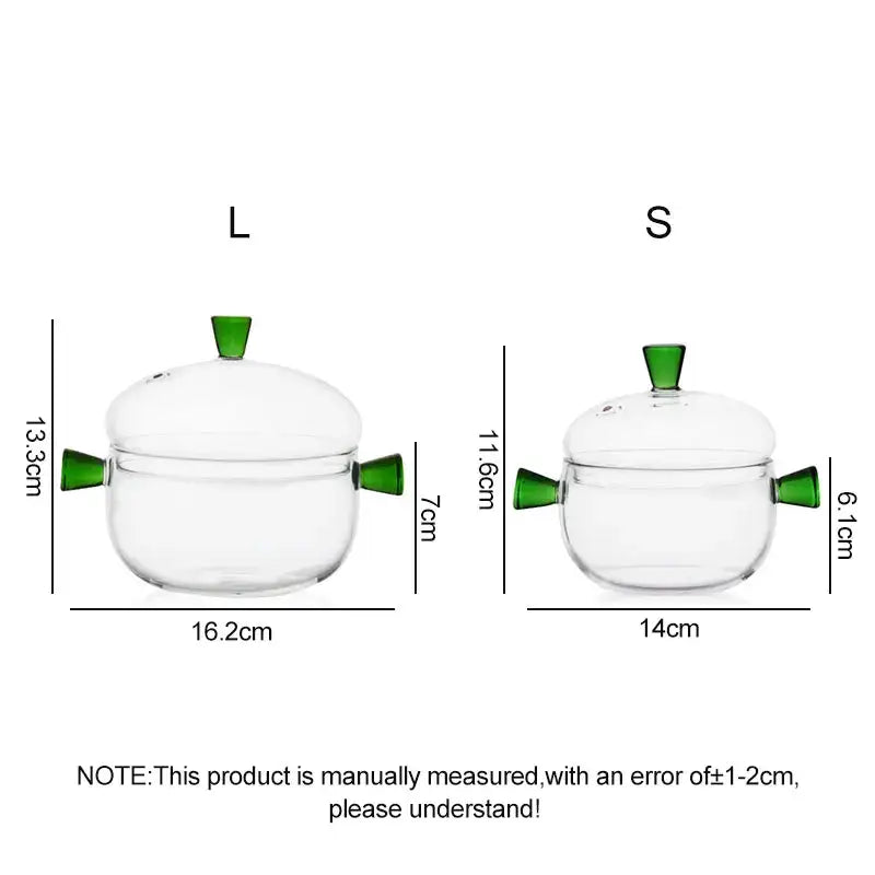 Green Glass Bowl Set