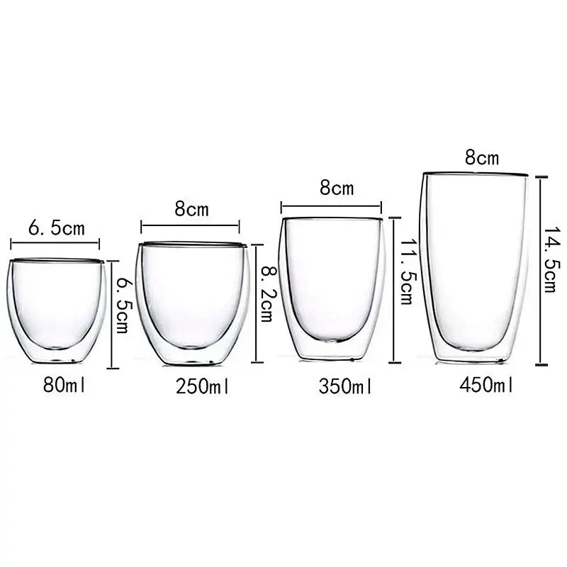 Borosilicate Double Wall Cups