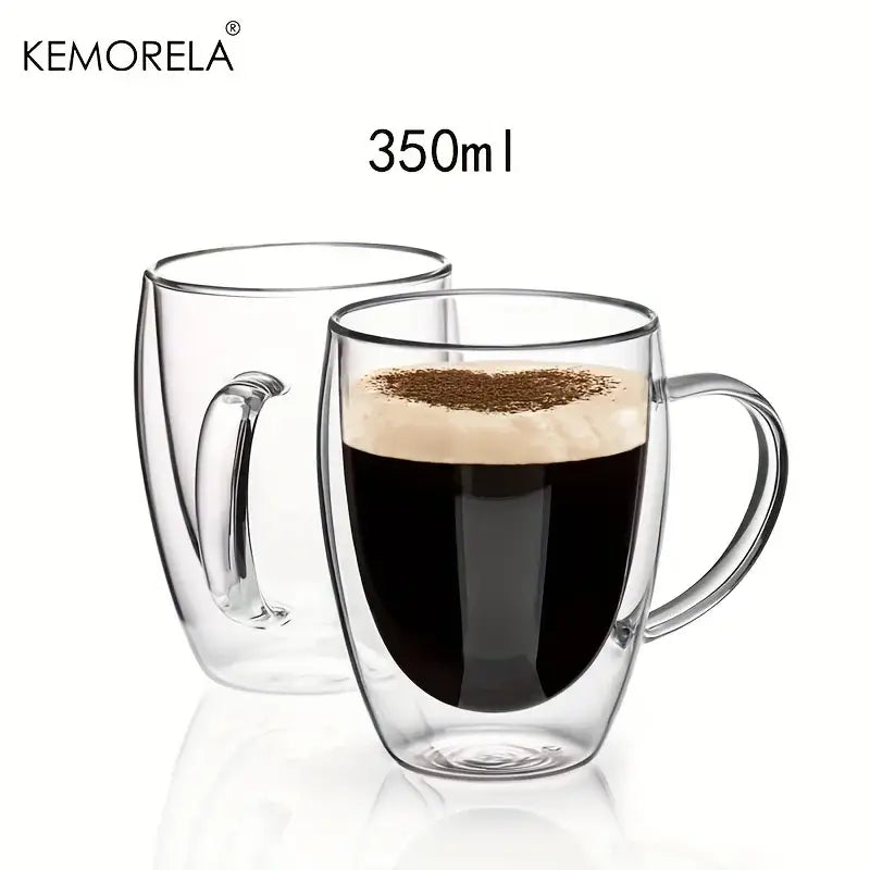 Double Wall Glass Mug Set