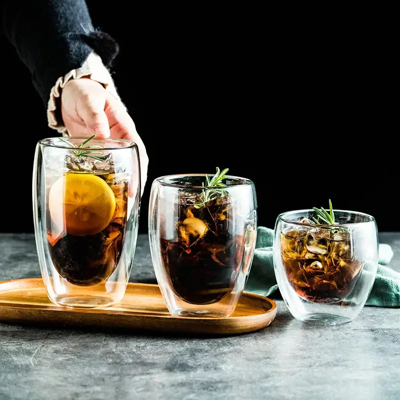Double Wall Glass Cup Set
