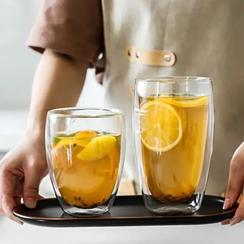 Double Wall Glass Cup Set