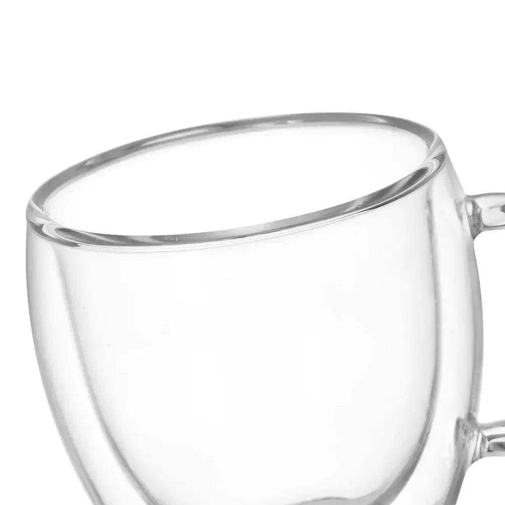 Clear Borosilicate Double Wall Mugs 450ml