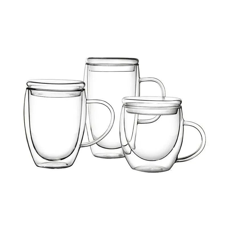 Glass Bamboo Lid Tumblers