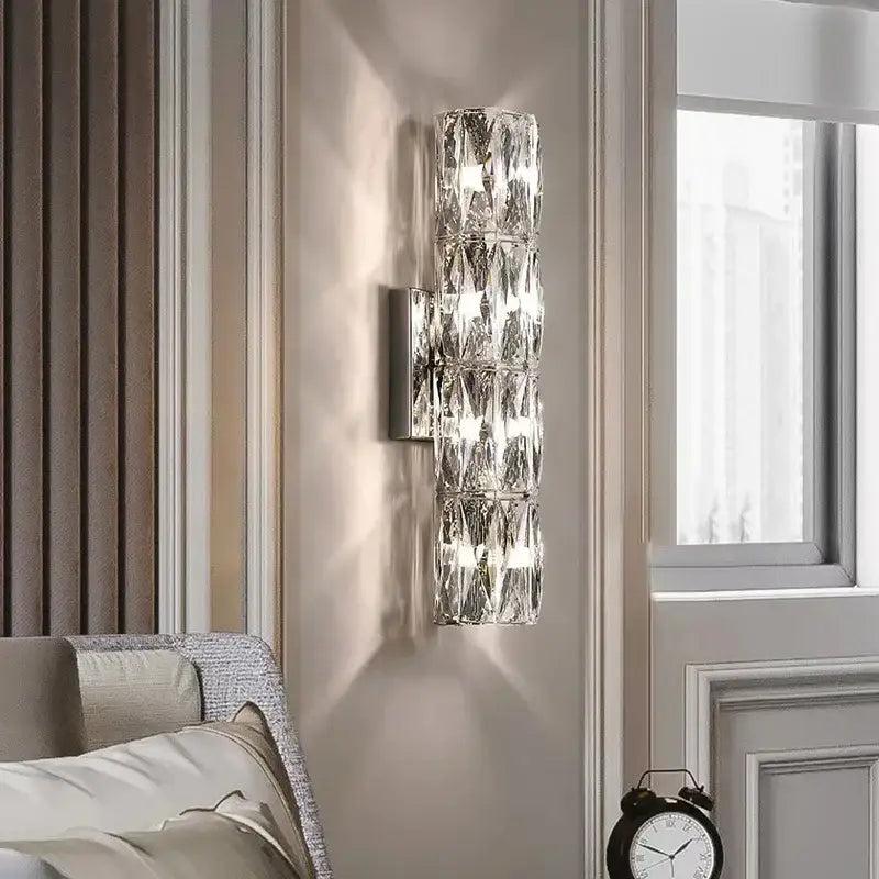Faceted Crystal Wall Lamp