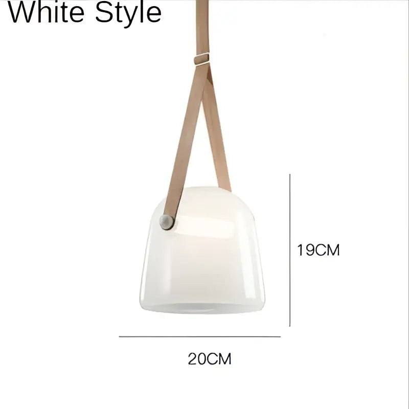 Glass Leather Pendant Light