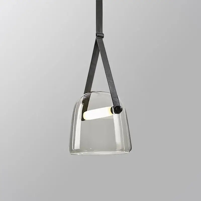 Glass Leather Pendant Light