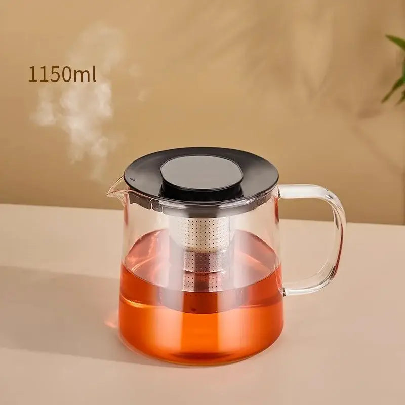 Glass Flower Teapot Set