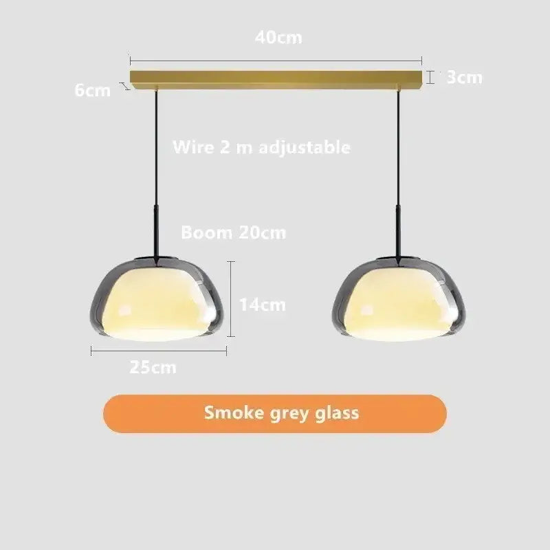 Glass Jelly Pendant Lamp for Living and Dining