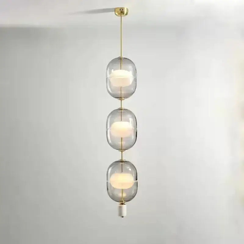 Gray Amber Glass Pendant