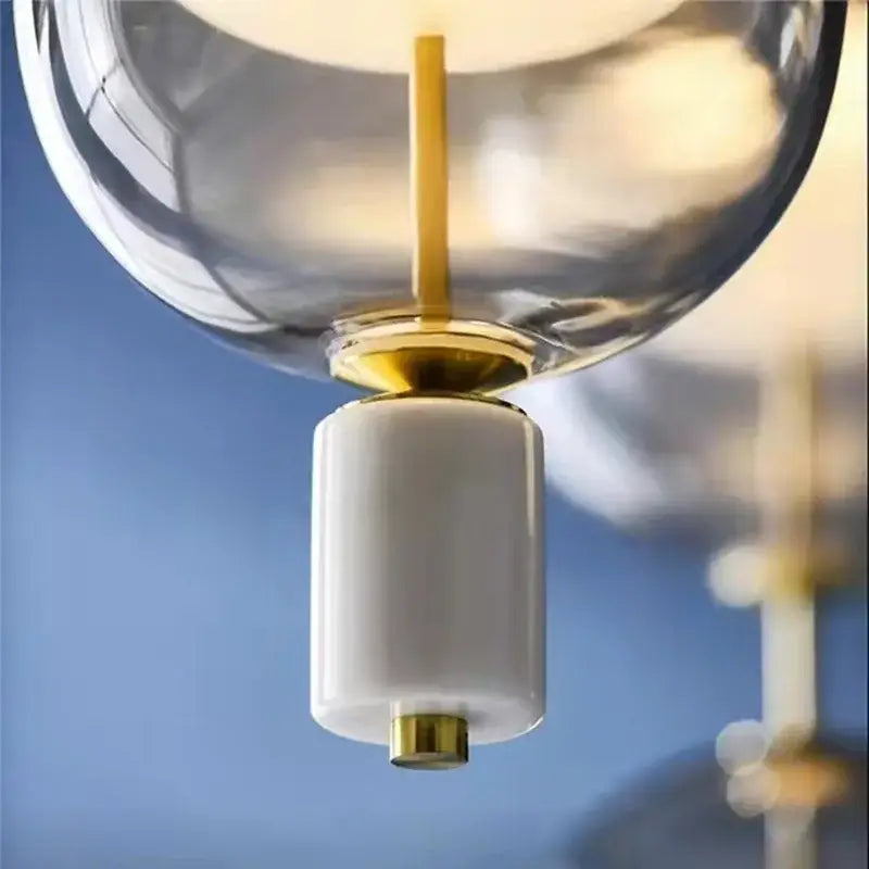 Gray Amber Glass Pendant