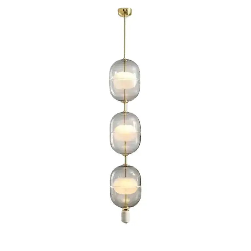 Gray Amber Glass Pendant
