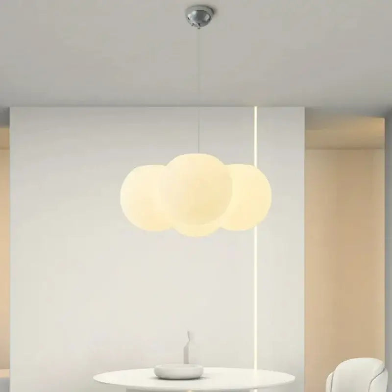 Milky White Glass Chandelier