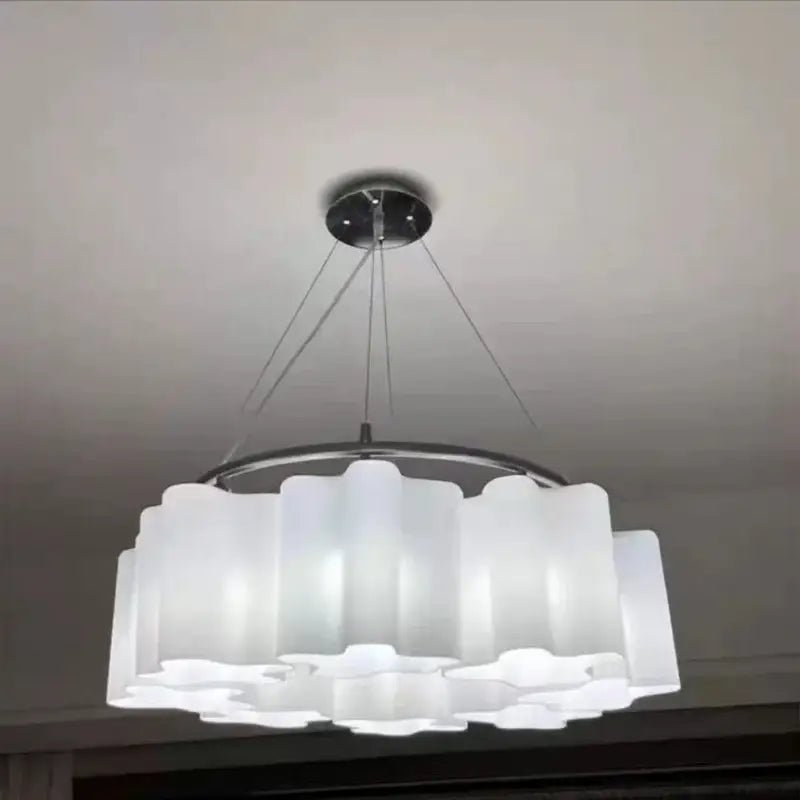 White Black Glass Ceiling Light