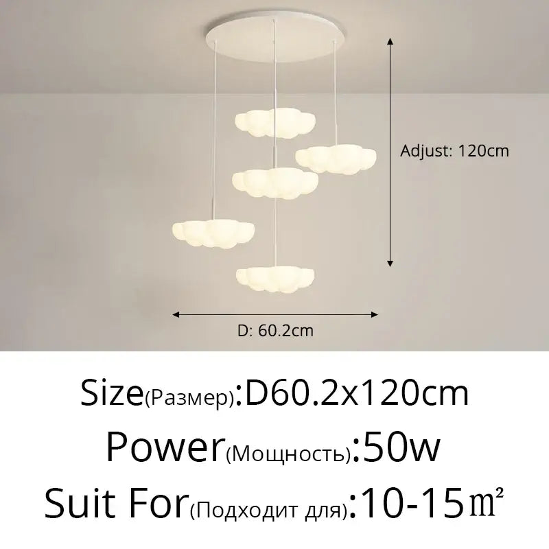 White Floating Pendant Light