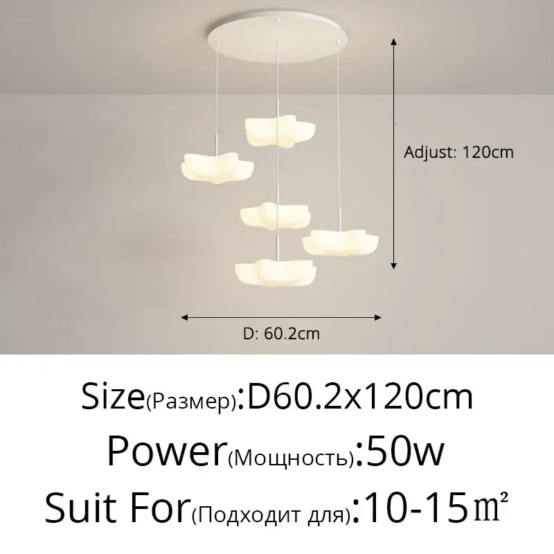 White Floating Pendant Light