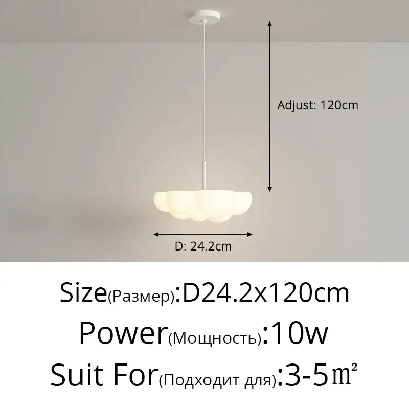 White Floating Pendant Light